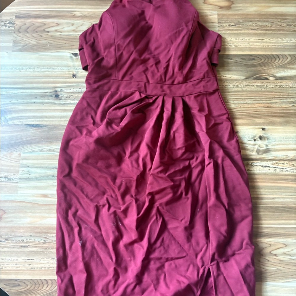 Elegant Burgundy Women's Dress